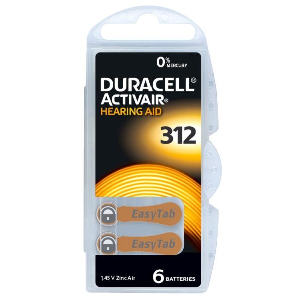 Duracell Activair Size 312 Hearing Aid Batteries